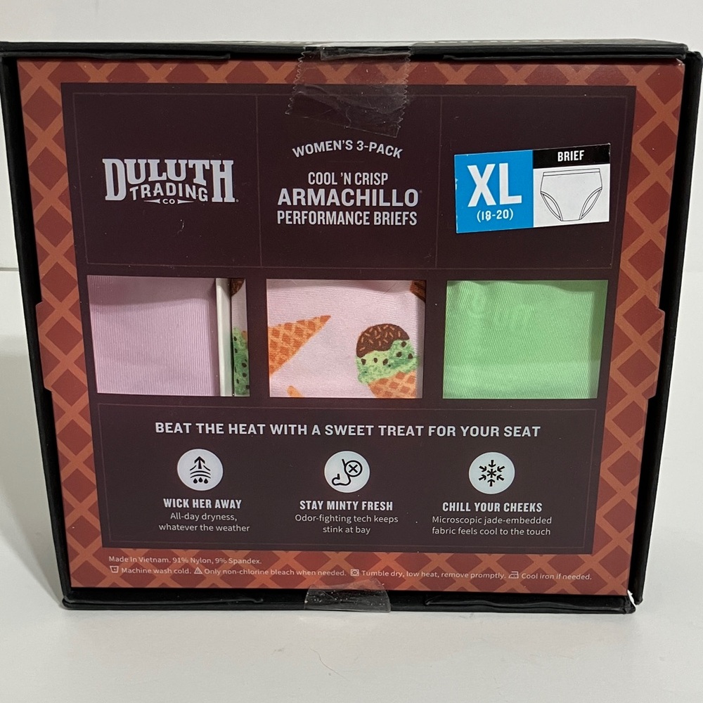 New Duluth Trading Women's Armachillo Briefs 3-Pack Size XL.